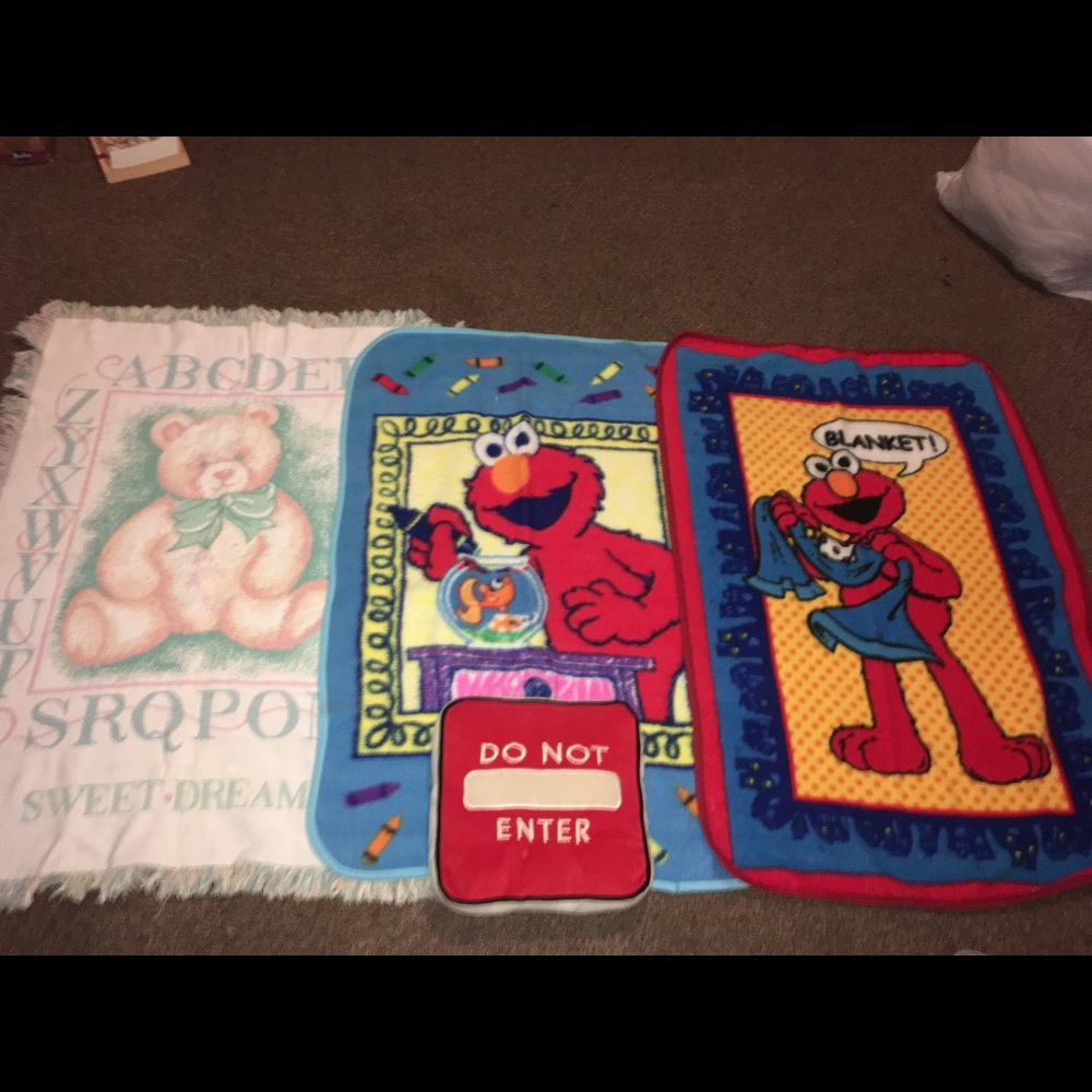 Baby blankets,  pillows, sleeping bag, penguin
